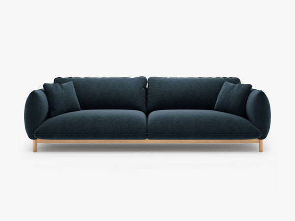 4-Seater Sofa with Curved Design – Deep Seating & Wooden Frame Detail W248
