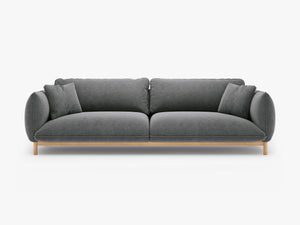 4-Seater Sofa with Curved Design – Deep Seating & Wooden Frame Detail W248