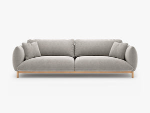 4-Seater Sofa with Curved Design – Deep Seating & Wooden Frame Detail W248