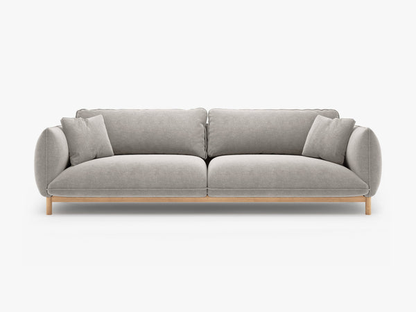 4-Seater Sofa with Curved Design – Deep Seating & Wooden Frame Detail W248