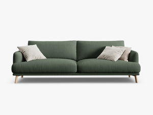 Modern 4-Seater Sofa – Minimalist Upholstered Couch with Wooden Legs W230