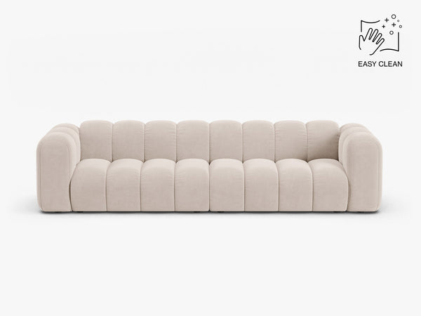 Large 4-Seater Sofa with Curved Design & Soft Comfort W290