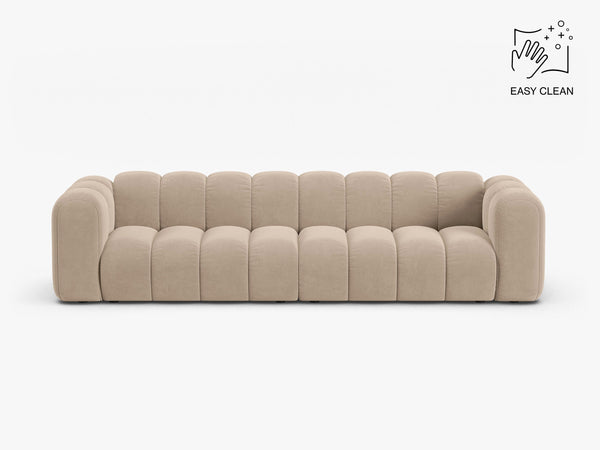 Large 4-Seater Sofa with Curved Design & Soft Comfort W290