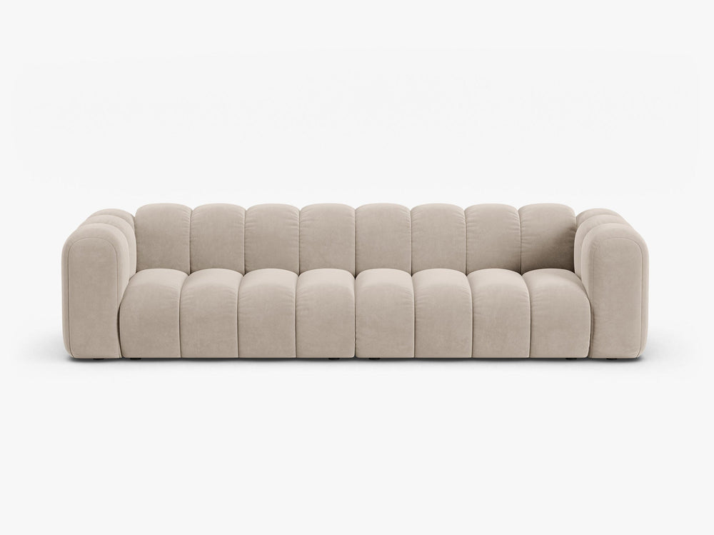 Large 4-Seater Sofa with Curved Design & Soft Comfort W290