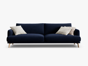 Modern 4-Seater Sofa – Minimalist Upholstered Couch with Wooden Legs W230