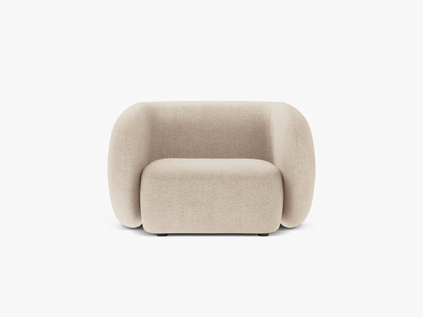 Modern Armchair with Curved Design & Soft Comfort
