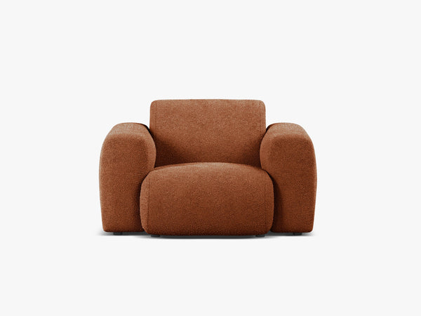 Modern Armchair with Curved Design & Soft Comfort