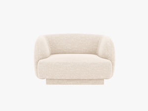 Modern Armchair with Rounded Design & Supportive Comfort