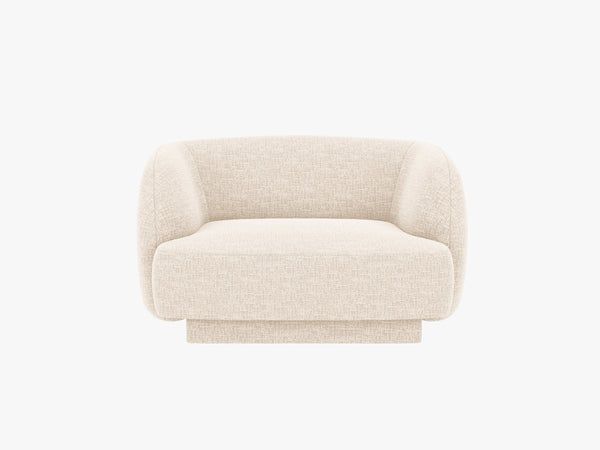 Modern Armchair with Rounded Design & Supportive Comfort