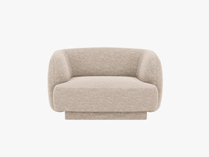 Modern Armchair with Rounded Design & Supportive Comfort