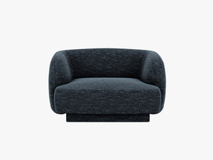 Modern Armchair with Rounded Design & Supportive Comfort