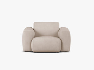 Modern Armchair with Curved Design & Soft Comfort