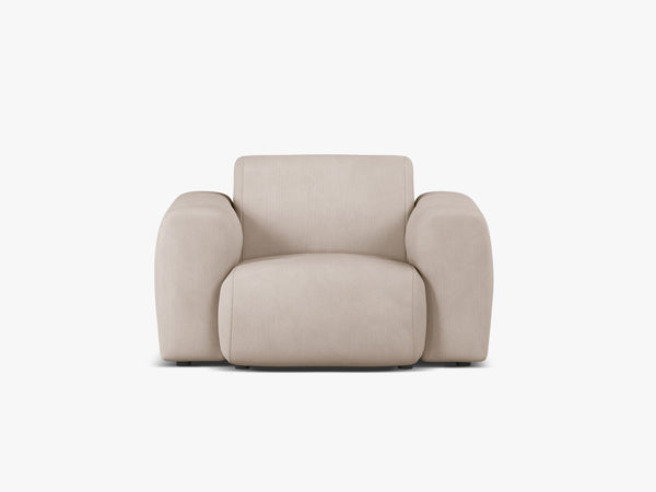 Modern Armchair with Curved Design & Soft Comfort