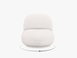 Modern Swivel Armchair – Compact Accent Chair with Bouclé Upholstery