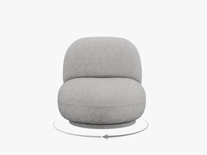 Modern Swivel Armchair – Compact Accent Chair with Bouclé Upholstery