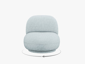 Modern Swivel Armchair – Compact Accent Chair with Bouclé Upholstery