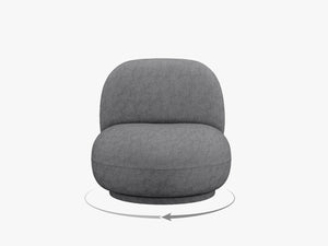 Modern Swivel Armchair – Compact Accent Chair with Bouclé Upholstery