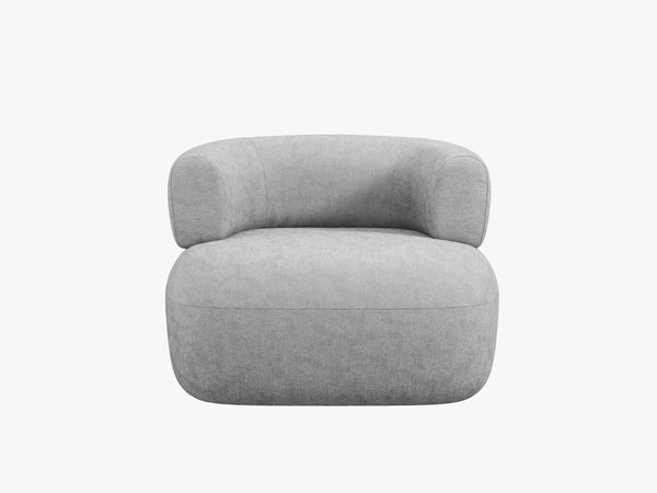 Modern Armchair with Rounded Design & Soft Comfort