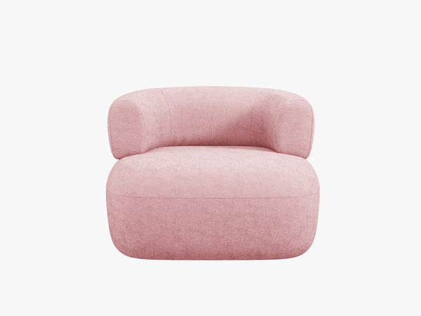 Modern Armchair with Rounded Design & Soft Comfort