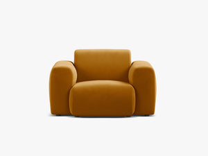 Modern Armchair with Curved Design & Soft Comfort