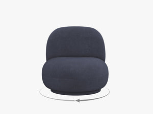 Modern Swivel Armchair – Compact Accent Chair with Bouclé Upholstery