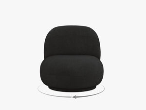 Modern Swivel Armchair – Compact Accent Chair with Bouclé Upholstery