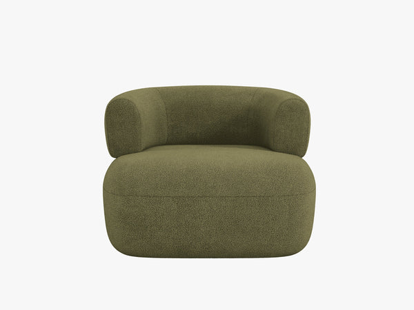 Modern Armchair with Rounded Design & Soft Comfort