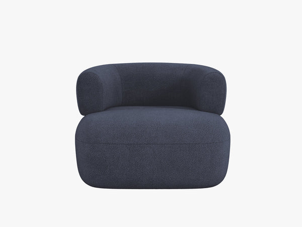 Modern Armchair with Rounded Design & Soft Comfort