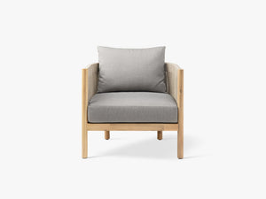 Outdoor Rope Armchair – Wooden & Aluminium Garden Lounge Chair