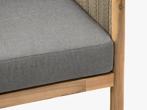 Outdoor Rope Armchair – Wooden & Aluminium Garden Lounge Chair