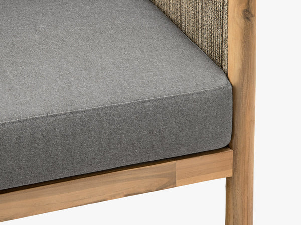 Outdoor Rope Armchair – Wooden & Aluminium Garden Lounge Chair