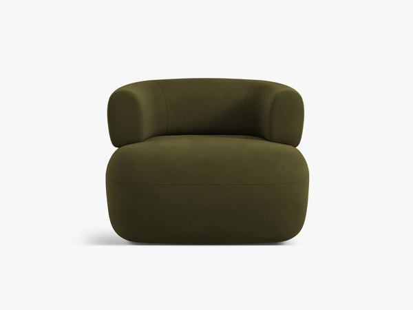 Modern Armchair with Rounded Design & Soft Comfort