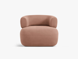 Modern Armchair with Rounded Design & Soft Comfort