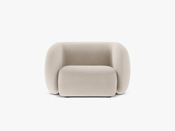Modern Armchair with Curved Design & Soft Comfort