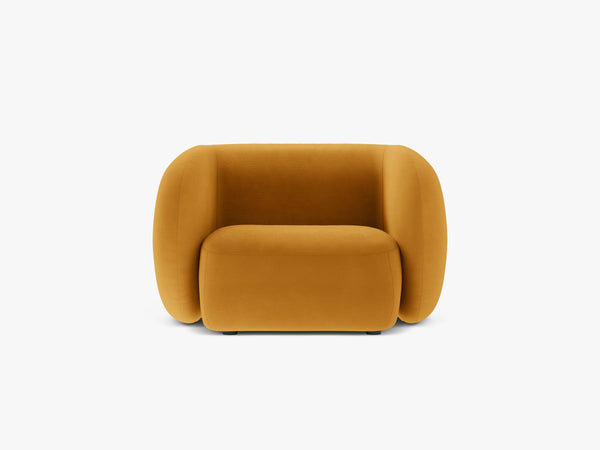 Modern Armchair with Curved Design & Soft Comfort