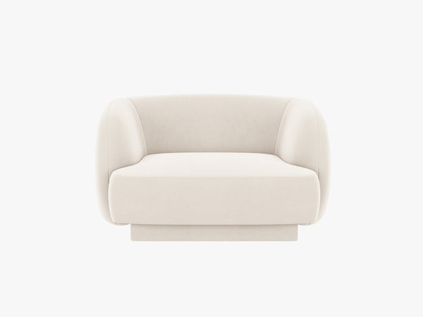 Modern Armchair with Rounded Design & Supportive Comfort
