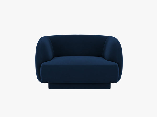 Modern Armchair with Rounded Design & Supportive Comfort