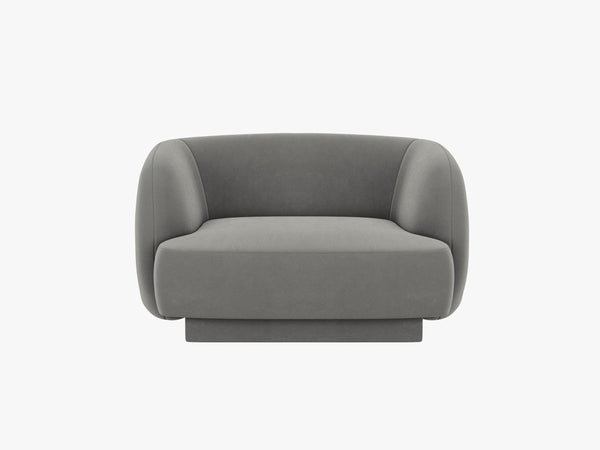Modern Armchair with Rounded Design & Supportive Comfort