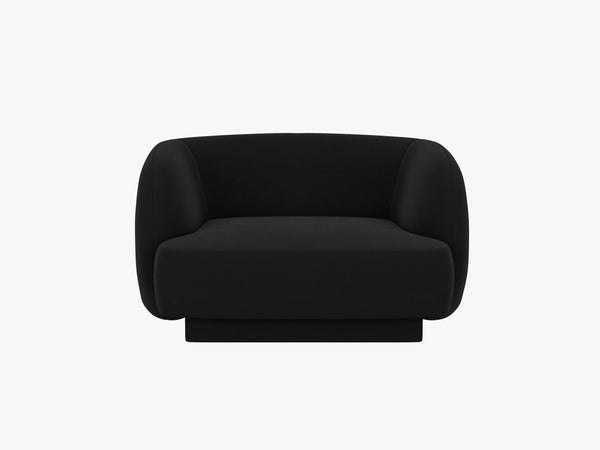 Modern Armchair with Rounded Design & Supportive Comfort