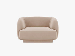 Modern Armchair with Rounded Design & Supportive Comfort