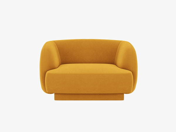Modern Armchair with Rounded Design & Supportive Comfort