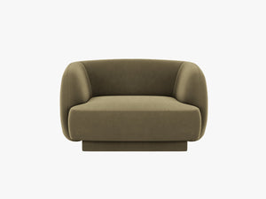 Modern Armchair with Rounded Design & Supportive Comfort
