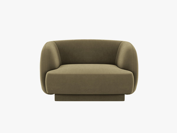 Modern Armchair with Rounded Design & Supportive Comfort