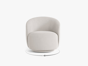 Compact Swivel Armchair with Curved Design & Soft Comfort