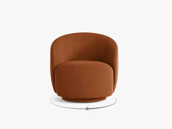 Compact Swivel Armchair with Curved Design & Soft Comfort