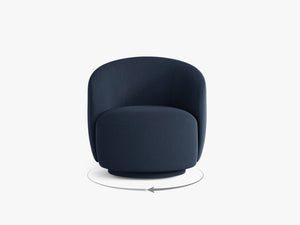 Compact Swivel Armchair with Curved Design & Soft Comfort