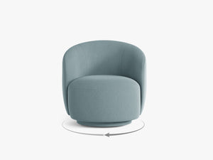 Compact Swivel Armchair with Curved Design & Soft Comfort