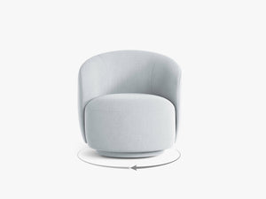 Compact Swivel Armchair with Curved Design & Soft Comfort