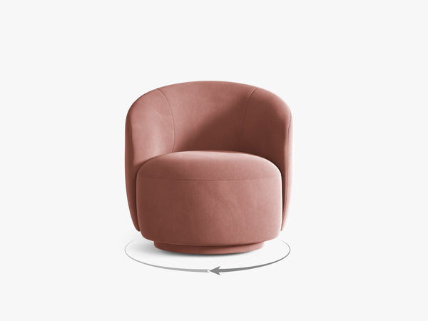 Compact Swivel Armchair with Curved Design & Soft Comfort