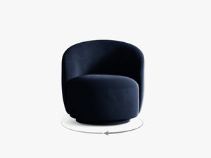 Compact Swivel Armchair with Curved Design & Soft Comfort
